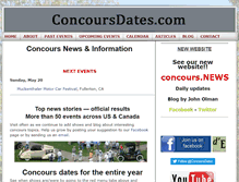 Tablet Screenshot of concoursdates.com